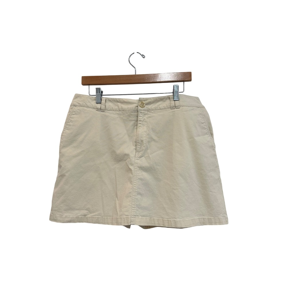 Dockers Womens Khaki Cotton Blend Skort Size 12‎ Mini Skirt Active Minimalist